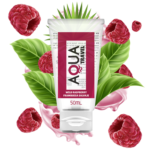 Aqua Travel Wild Raspberry Flavour Waterbased Lubricant - 50 Ml - UABDSM