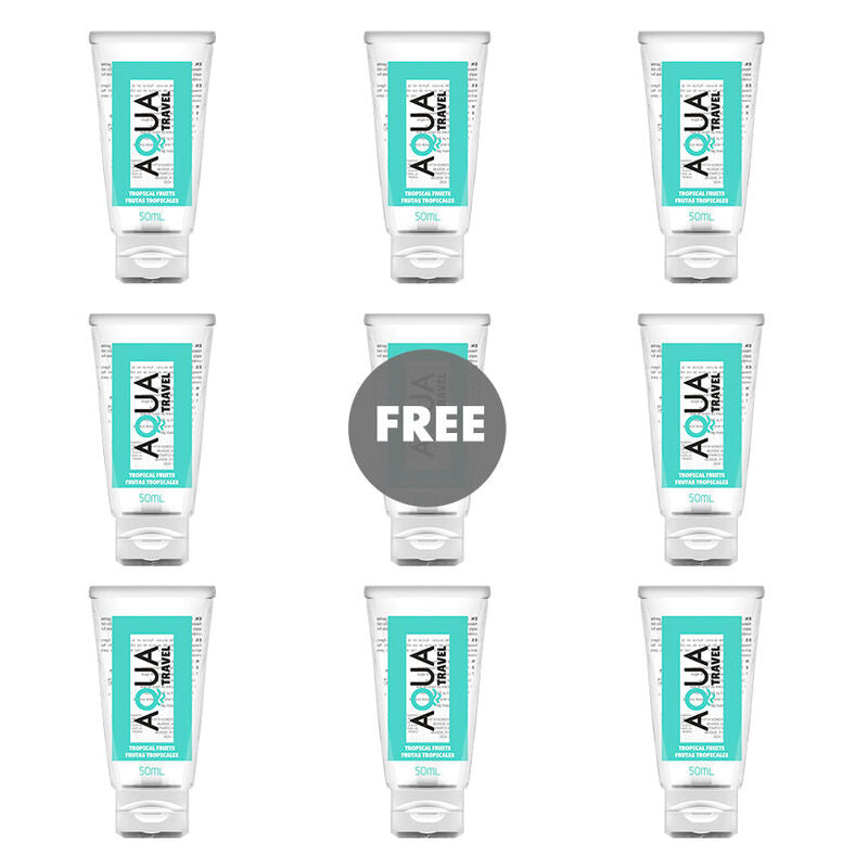 Aqua Travel Tropical Fruits Flavour Waterbased Lubricant - 50 Ml 8+1 Free - UABDSM