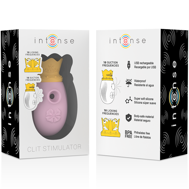 Intense Clit Stimulator 10 Licking And Suction Frequencies - Pink - UABDSM