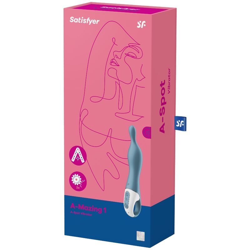 Satisfyer A-mazing 1 A-spot Vibrator - Blue - UABDSM