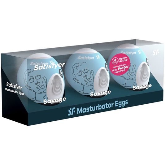 Satisfyer 3 Masturbator Eggs - Savage - UABDSM