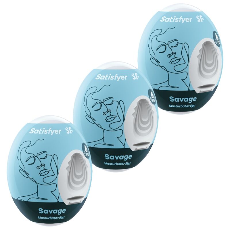 Satisfyer 3 Masturbator Eggs - Savage - UABDSM