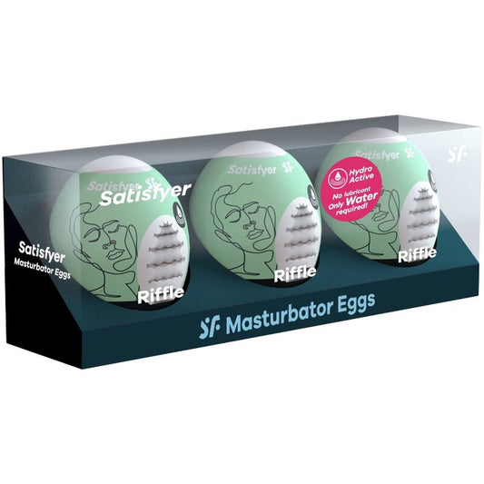 Satisfyer 3 Masturbator Eggs - Riffle - UABDSM