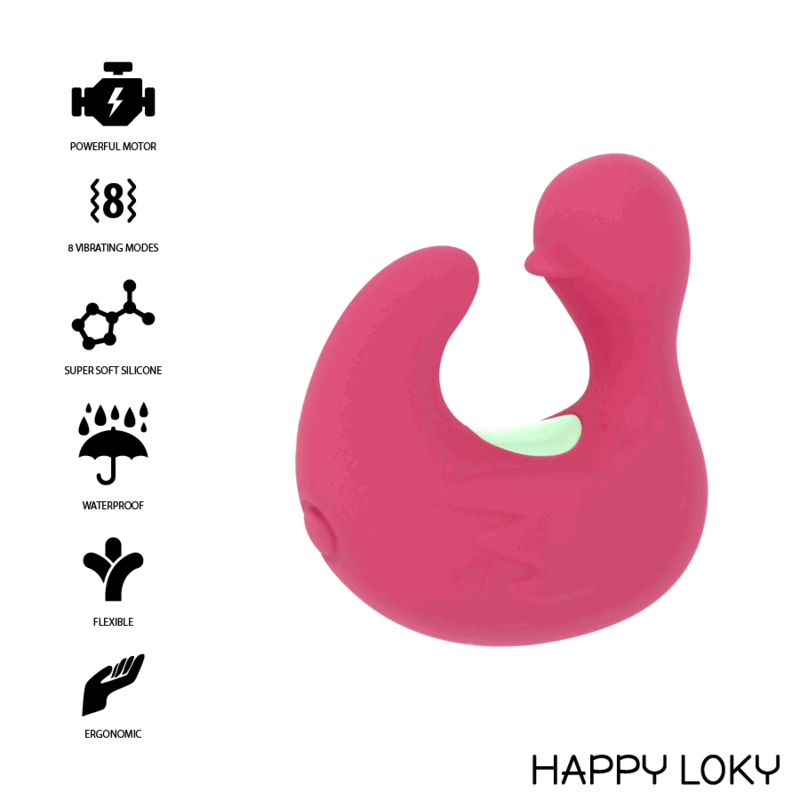Happy Loky Duckymania Rechargeable Silicone Stimulator Finger - UABDSM