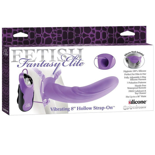 Fetish Fantasy Elite 22 Cm Vibrating Hollow Strap-on Purple - UABDSM