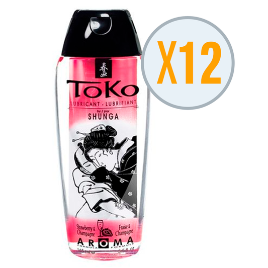 Shunga Toko Aroma Lubricant Strawberry And Champagne Pack 12 Uds - UABDSM