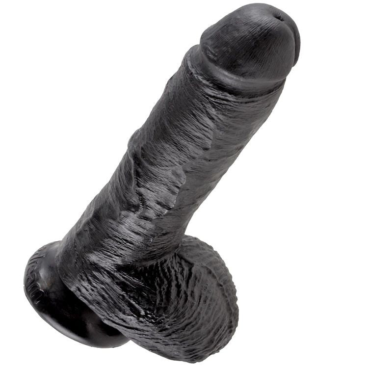 King Cock 8 Cock Black With Balls 20.3 Cm - UABDSM