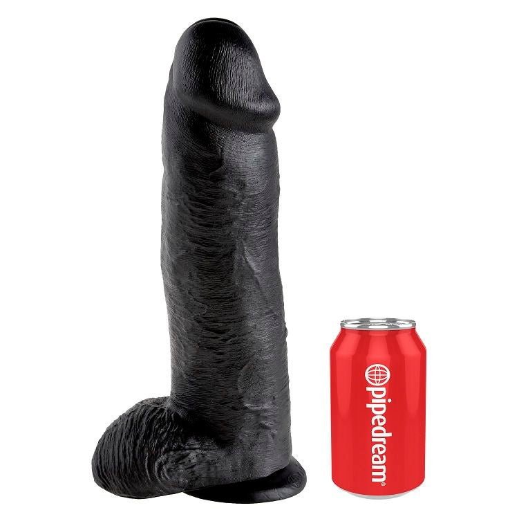 King Cock 12 Cock Black With Balls 30.48  Cm - UABDSM