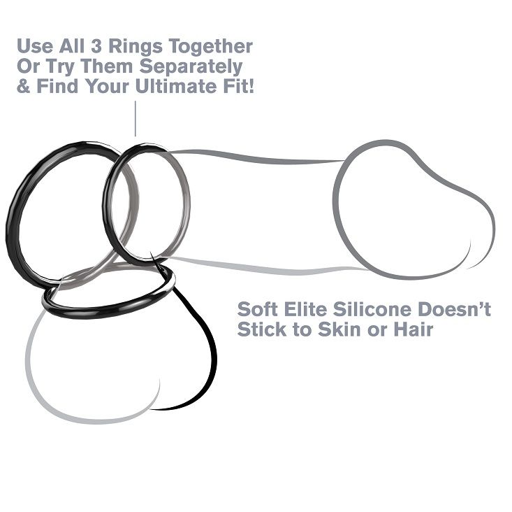 Fantasy C-ringz Silicone 3 Ring Stamina Set - UABDSM