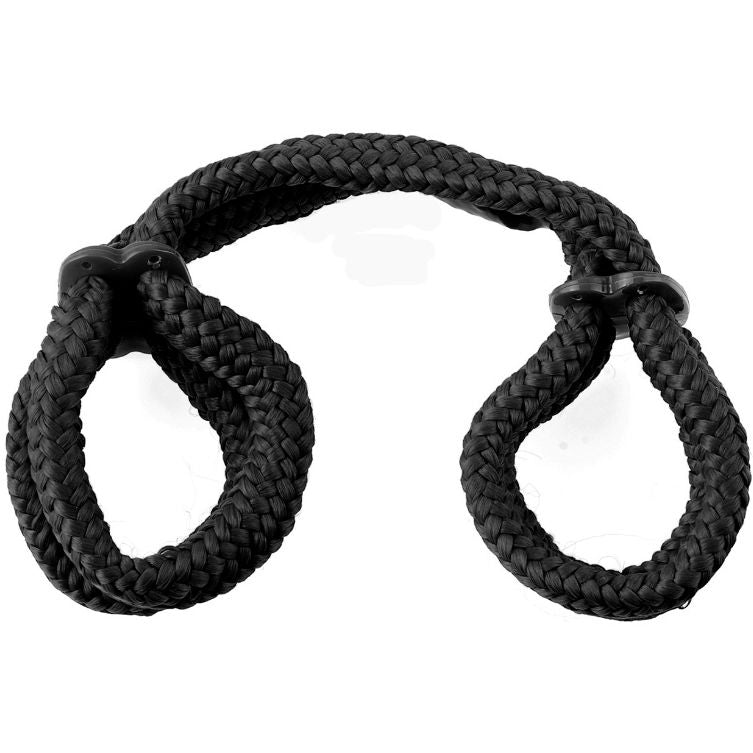 Fetish Fantasy Series Silk Rope Love Cuffs Black - UABDSM