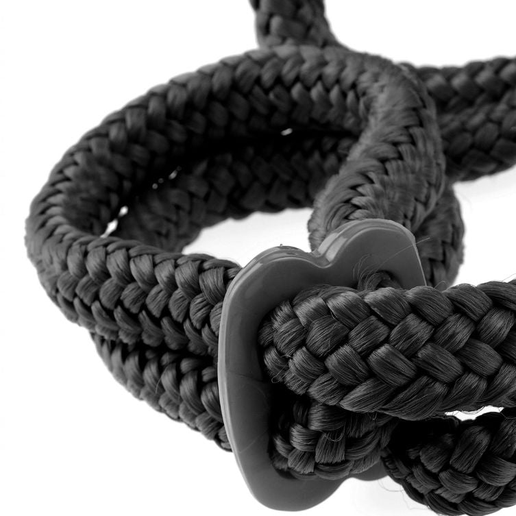 Fetish Fantasy Series Silk Rope Love Cuffs Black - UABDSM