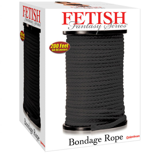Fetish Fantasy Series Bondage Rope Black 60.96 Meters - UABDSM