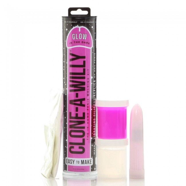 Clone A Willy  Clone Glow In The Dark Pink Vibrating Kit - UABDSM