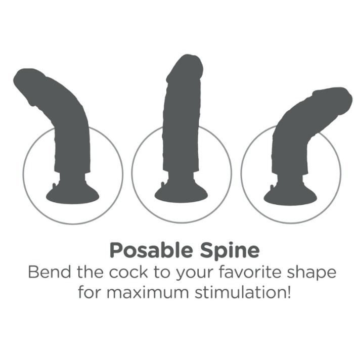 King Cock 20.32 Cm Vibrating Cock Flesh - UABDSM