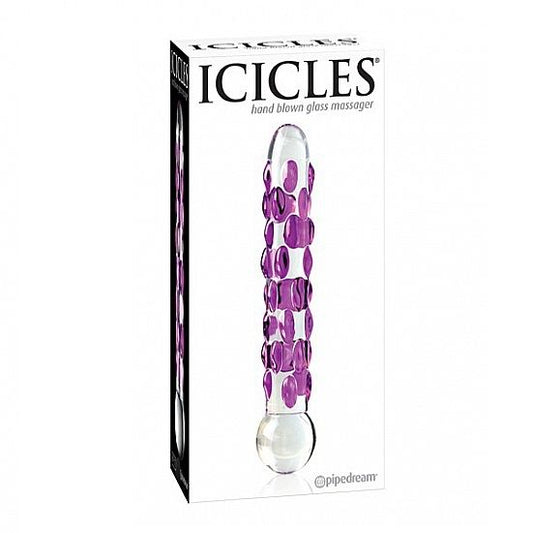 Icicles Number 07 Hand Blown Glass Massager - UABDSM