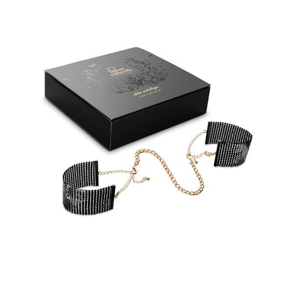 Desir Metallique Black Metallic Mesh Handcuffs - UABDSM