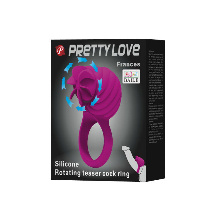 Silicone Rotating And Teaser Cock Ring Frances Pretty Love - UABDSM