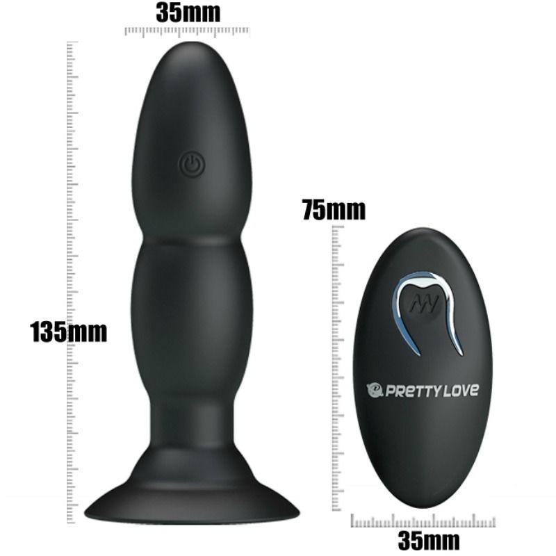 Pretty Love Plug With Vibrator And Rotation Functions By Remote Control - UABDSM