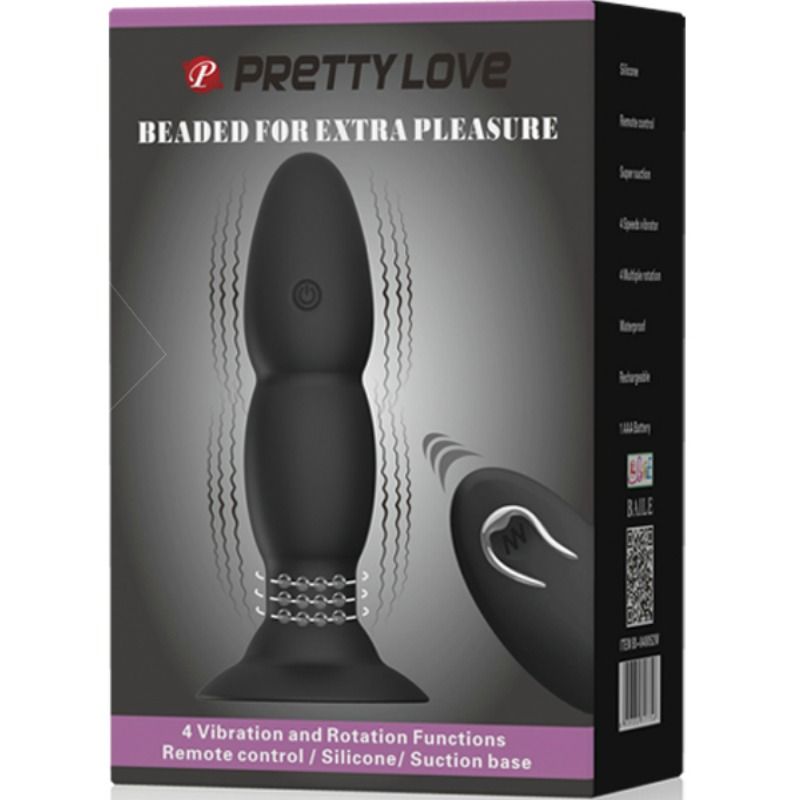 Pretty Love Plug With Vibrator And Rotation Functions By Remote Control - UABDSM