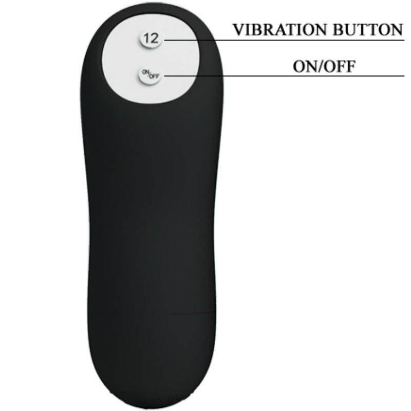 Pretty Love Bottom Silicone Ribbed Plug 12 Vibration Modes - UABDSM