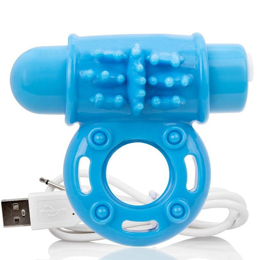Screaming O Vibrating Rechargeable Ring O Wow Blue - UABDSM