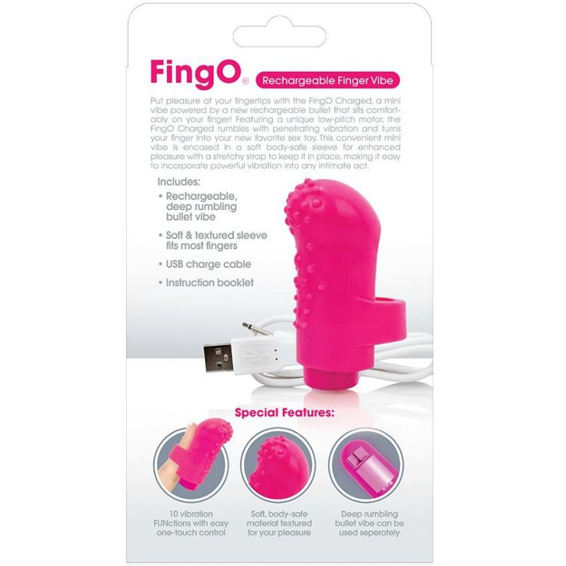 Screaming O Rechargeable Finger Vibe Fing O Pink - UABDSM