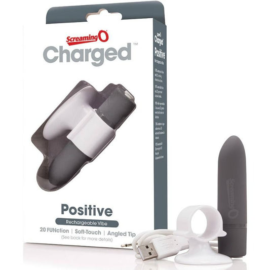 Screaming O Rechargeable Massager - Positive - Grey - UABDSM