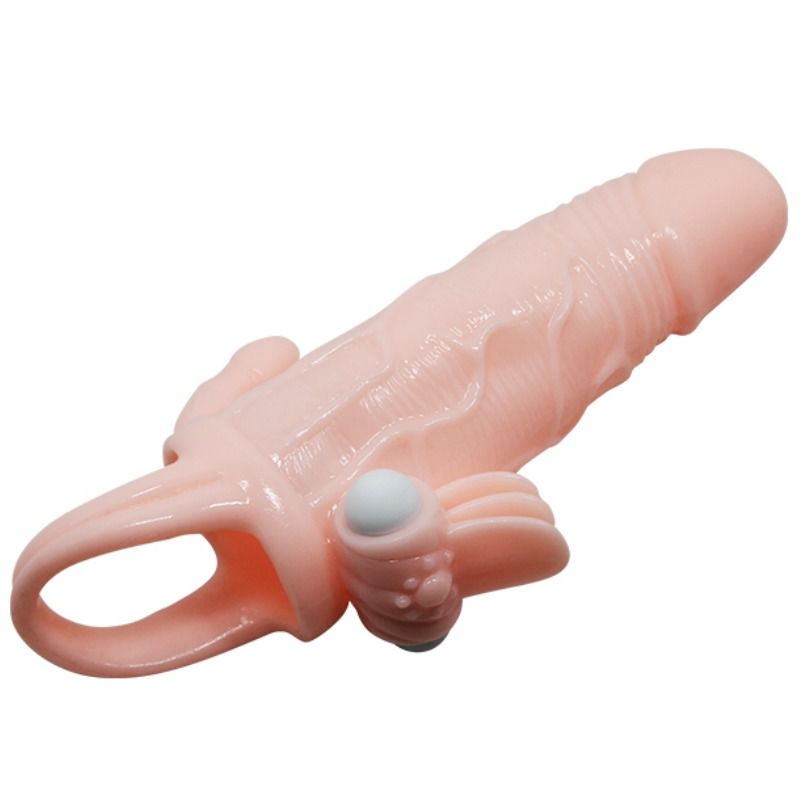 Brave Man Penis Cover With Clit And Anal Stimulation Flesh 16.5 Cm - UABDSM