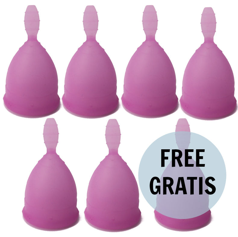 Nina Cup Menstrual Cup Size Purple L 6 + 1 Free - UABDSM