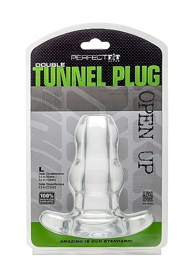 Perfect Fit Double Tunnel Plug L Large - Clear - UABDSM