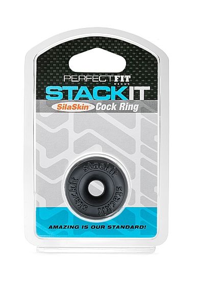 Perfectfit Stack It Cock Ring Black - UABDSM