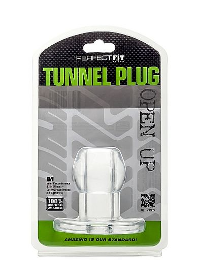 Perfect Fit Ass Tunnel Plug Silicone Clear M - UABDSM