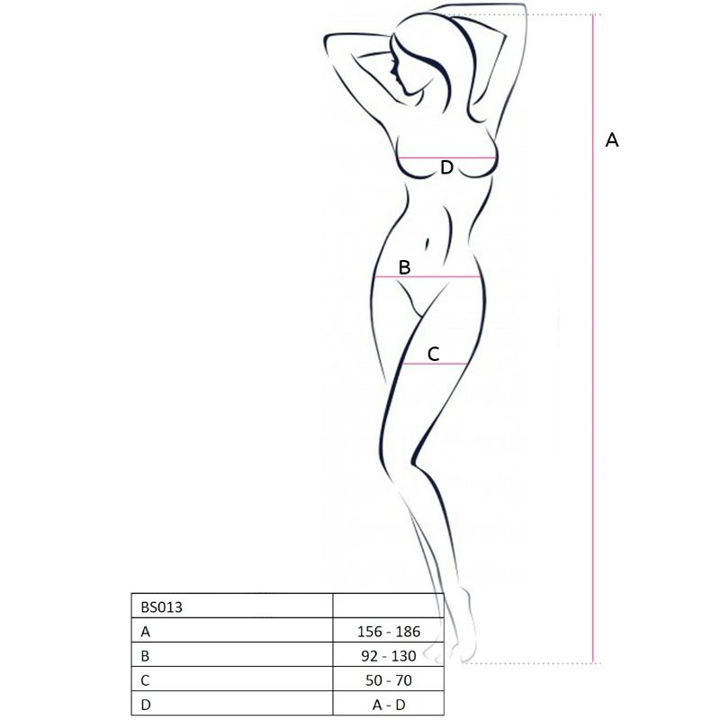 Passion Woman Bs013 Bodystocking White One Size - UABDSM