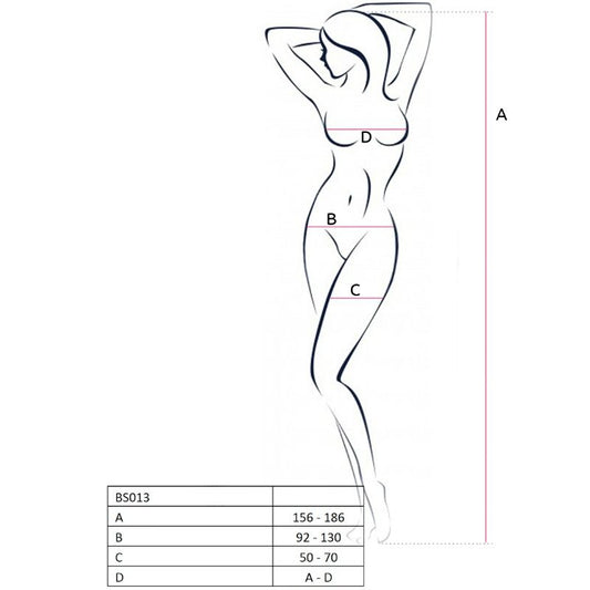 Passion Woman Bs013 Bodystocking White One Size - UABDSM