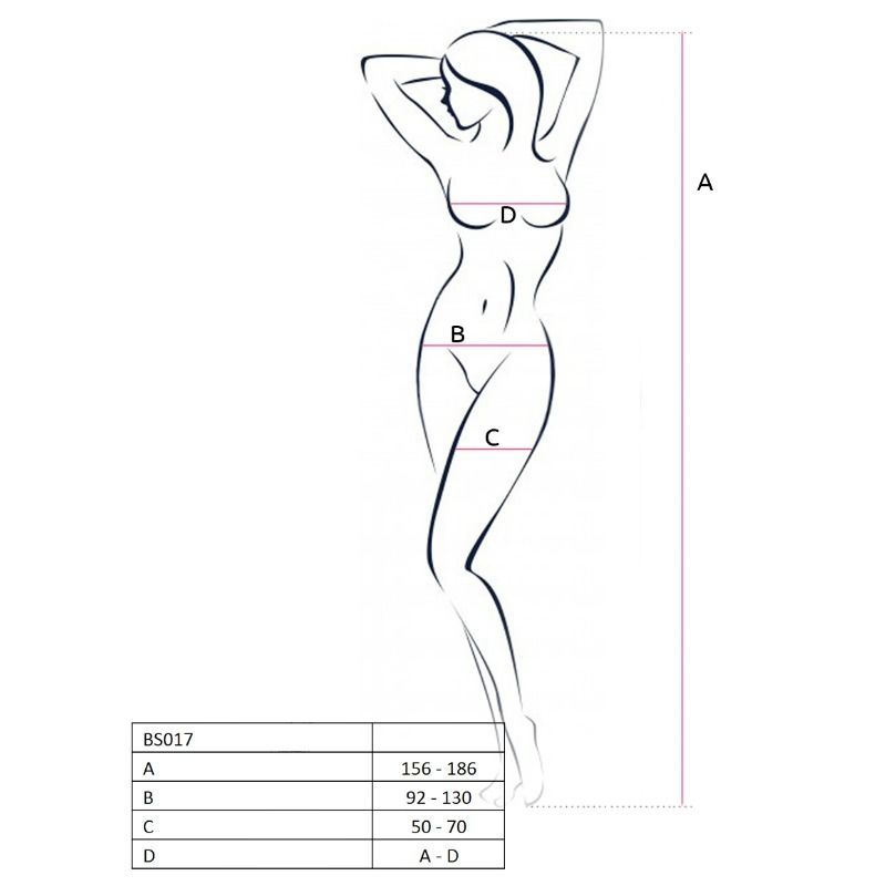 Passion Woman Bs017 Bodystocking White One Size - UABDSM