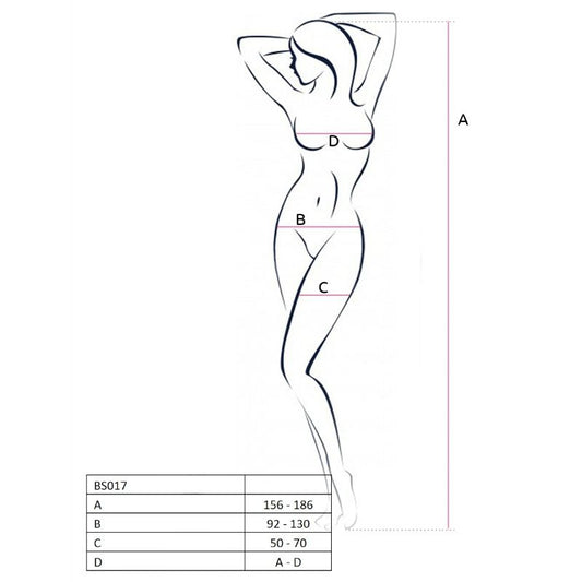 Passion Woman Bs017 Bodystocking White One Size - UABDSM