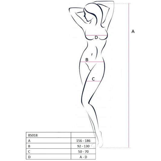 Passion Woman Bs018 Bodystocking White One Size - UABDSM