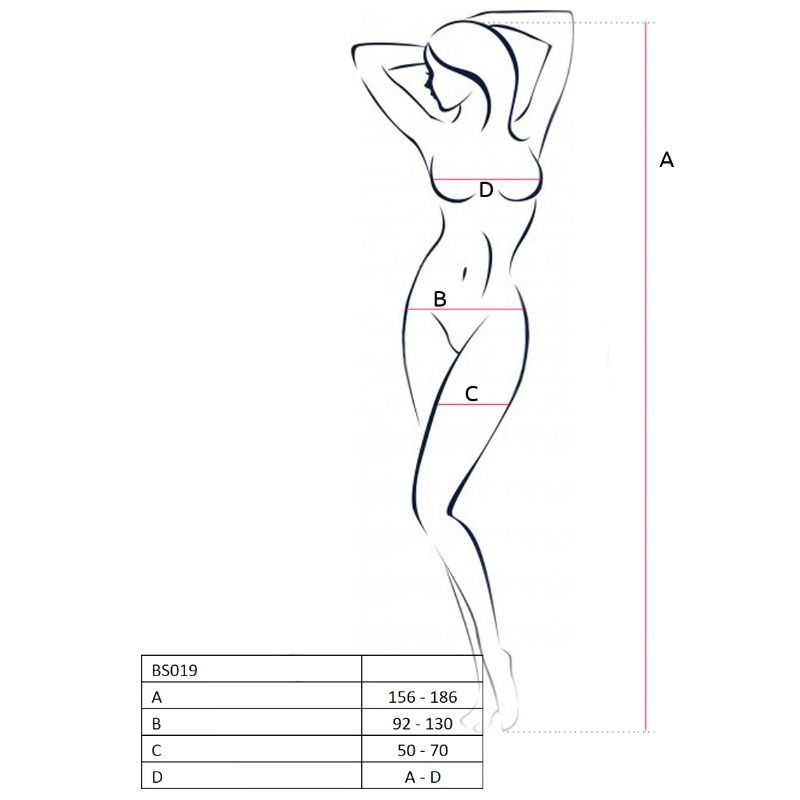 Passion Woman Bs019 Bodystocking White One Size - UABDSM