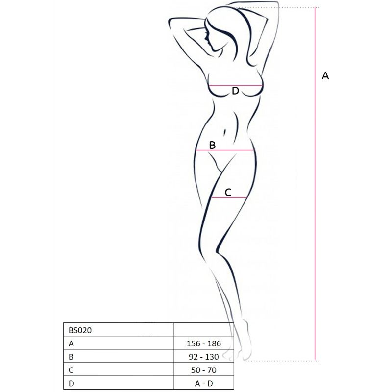 Passion Woman Bs020 Bodystocking White One Size - UABDSM