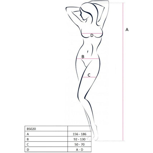 Passion Woman Bs020 Bodystocking White One Size - UABDSM