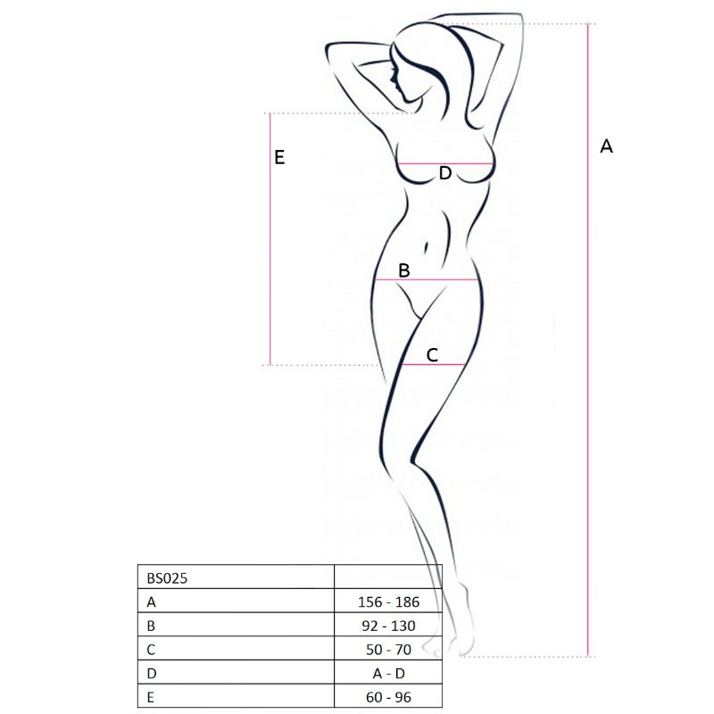 Passion Woman Bs025 Bodystocking Dress Style White One Size - UABDSM