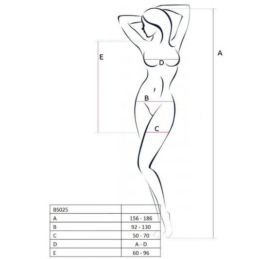 Passion Woman Bs025 Bodystocking Dress Style White One Size - UABDSM