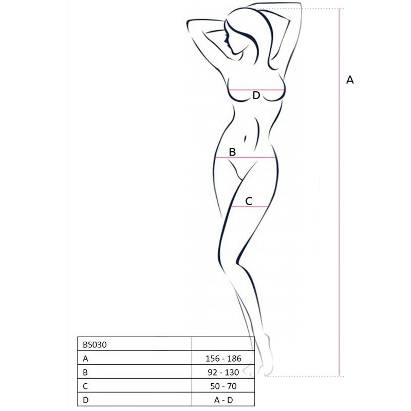 Passion Woman Bs030 Bodystocking White One Size - UABDSM