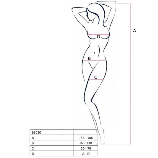 Passion Woman Bs030 Bodystocking White One Size - UABDSM