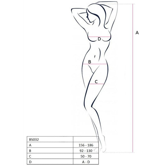 Passion Woman Bs032 Bodystocking White One Size - UABDSM