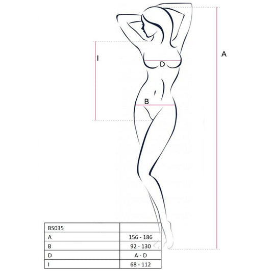 Passion Woman Bs035 Bodystocking White One Size - UABDSM