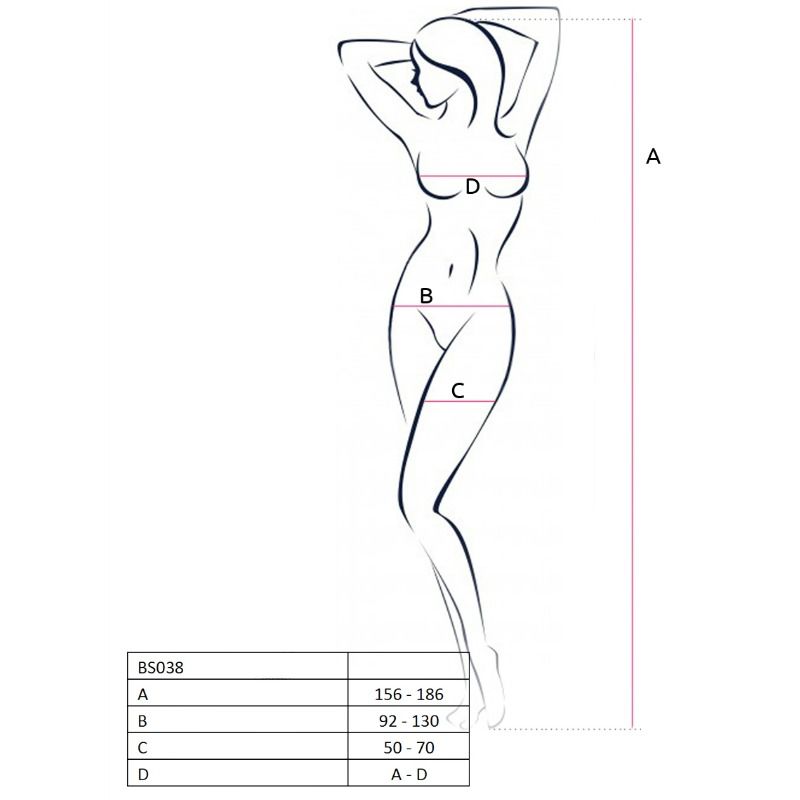Passion Woman Bs038 Bodystocking White One Size - UABDSM