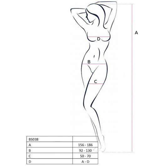 Passion Woman Bs038 Bodystocking White One Size - UABDSM