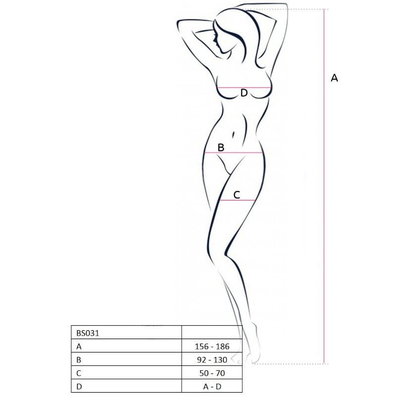 Passion Woman Bs031 Bodystocking White One Size - UABDSM
