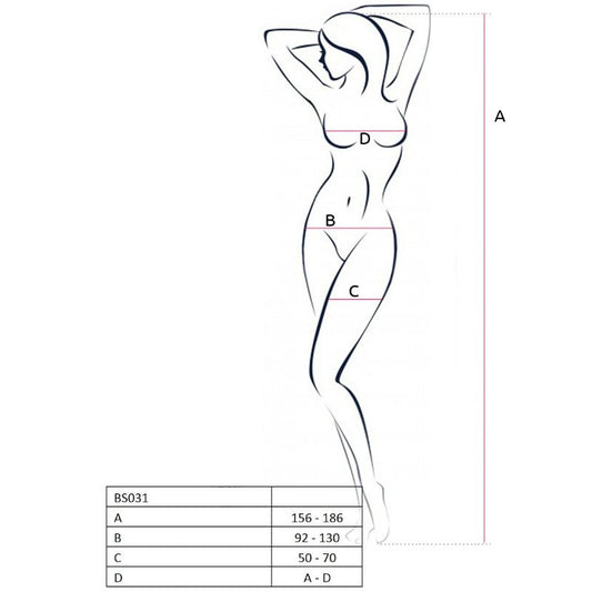 Passion Woman Bs031 Bodystocking White One Size - UABDSM